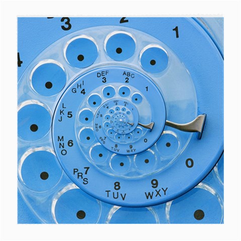 Retro Vintage Blue Rotary Dial Spiral Droste Medium Glasses Cloth from ArtsNow.com Front