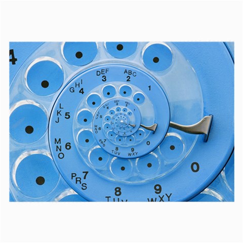 Retro Vintage Blue Rotary Dial Spiral Droste Large Glasses Cloth from ArtsNow.com Front