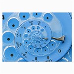 Retro Vintage Blue Rotary Dial Spiral Droste Large Glasses Cloth (2 Sides)