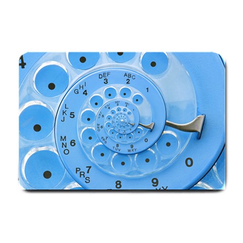 Retro Vintage Blue Rotary Dial Spiral Droste Small Doormat from ArtsNow.com 24 x16  Door Mat