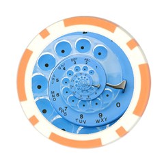 Retro Vintage Blue Rotary Dial Spiral Droste Poker Chip Card Guard from ArtsNow.com Back