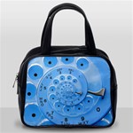 Retro Vintage Blue Rotary Dial Spiral Droste Classic Handbag (One Side)