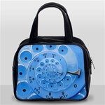 Retro Vintage Blue Rotary Dial Spiral Droste Classic Handbag (Two Sides)