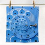 Retro Vintage Blue Rotary Dial Spiral Droste Face Towel