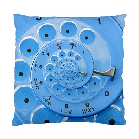 Retro Vintage Blue Rotary Dial Spiral Droste Standard Cushion Case (Two Sides) from ArtsNow.com Front