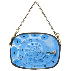 Retro Vintage Blue Rotary Dial Spiral Droste Chain Purse (Two Sides) from ArtsNow.com Front