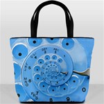 Retro Vintage Blue Rotary Dial Spiral Droste Bucket Bag