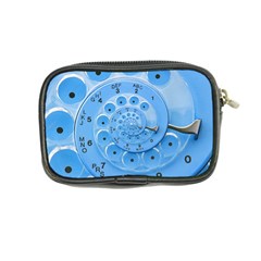 Retro Vintage Blue Rotary Dial Spiral Droste Coin Purse from ArtsNow.com Back