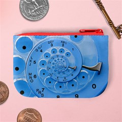 Retro Vintage Blue Rotary Dial Spiral Droste Mini Coin Purse from ArtsNow.com Back