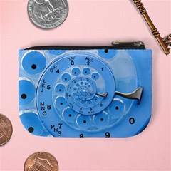 Retro Vintage Blue Rotary Dial Spiral Droste Mini Coin Purse from ArtsNow.com Back