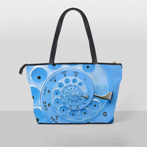 Retro Vintage Blue Rotary Dial Spiral Droste Classic Shoulder Handbag from ArtsNow.com Back