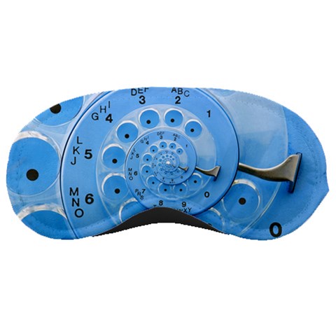 Retro Vintage Blue Rotary Dial Spiral Droste Sleeping Mask from ArtsNow.com Front