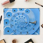 Retro Vintage Blue Rotary Dial Spiral Droste Cosmetic Bag (XL)