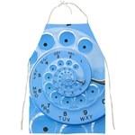 Retro Vintage Blue Rotary Dial Spiral Droste Full Print Apron