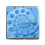 Retro Vintage Blue Rotary Dial Spiral Droste Memory Card Reader (Square)