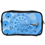 Retro Vintage Blue Rotary Dial Spiral Droste Toiletries Bag (Two Sides)