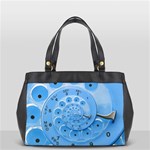 Retro Vintage Blue Rotary Dial Spiral Droste Oversize Office Handbag