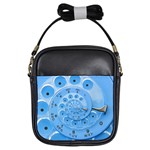 Retro Vintage Blue Rotary Dial Spiral Droste Girls Sling Bag