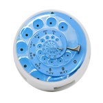 Retro Vintage Blue Rotary Dial Spiral Droste 4-Port USB Hub (One Side)