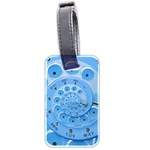 Retro Vintage Blue Rotary Dial Spiral Droste Luggage Tag (two sides)