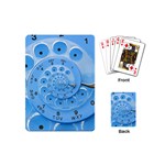 Retro Vintage Blue Rotary Dial Spiral Droste Playing Cards (Mini)