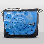 Retro Vintage Blue Rotary Dial Spiral Droste Messenger Bag