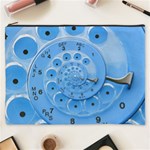 Retro Vintage Blue Rotary Dial Spiral Droste Cosmetic Bag (XXXL)