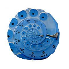 Retro Vintage Blue Rotary Dial Spiral Droste Standard 15  Premium Round Cushion  from ArtsNow.com Front