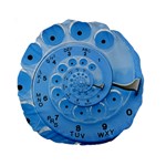 Retro Vintage Blue Rotary Dial Spiral Droste Standard 15  Premium Round Cushion 