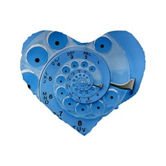 Retro Vintage Blue Rotary Dial Spiral Droste Standard 16  Premium Heart Shape Cushion  from ArtsNow.com Front