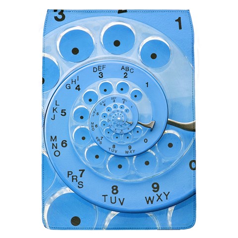 Retro Vintage Blue Rotary Dial Spiral Droste Removable Flap Cover (L) from ArtsNow.com Front