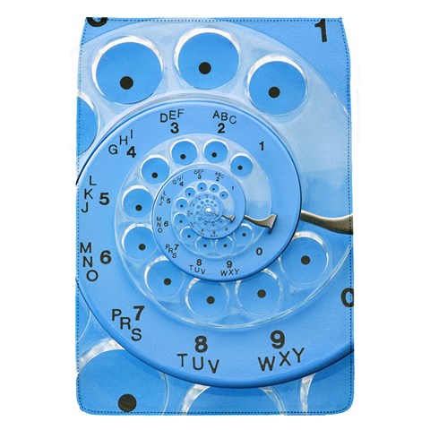 Retro Vintage Blue Rotary Dial Spiral Droste Removable Flap Cover (S) from ArtsNow.com Front