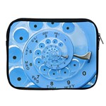 Retro Vintage Blue Rotary Dial Spiral Droste Apple iPad 2/3/4 Zipper Case