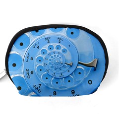 Retro Vintage Blue Rotary Dial Spiral Droste Accessory Pouch (Medium) from ArtsNow.com Back