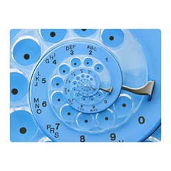 Retro Vintage Blue Rotary Dial Spiral Droste Double Sided Flano Blanket (Mini) from ArtsNow.com 35 x27  Blanket Front