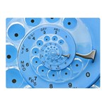 Retro Vintage Blue Rotary Dial Spiral Droste Double Sided Flano Blanket (Mini)