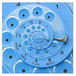 Retro Vintage Blue Rotary Dial Spiral Droste Large Satin Scarf (Square)