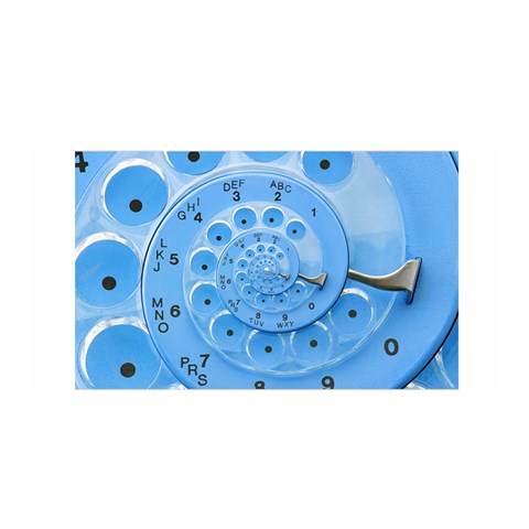 Retro Vintage Blue Rotary Dial Spiral Droste Satin Wrap from ArtsNow.com Front