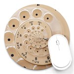 Retro Vintage Beige Rotary Dial Spiral Droste Round Mousepad