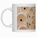 Retro Vintage Beige Rotary Dial Spiral Droste White Mug