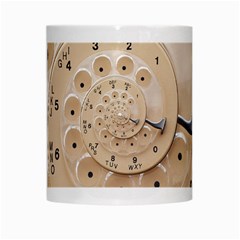 Retro Vintage Beige Rotary Dial Spiral Droste White Mug from ArtsNow.com Center