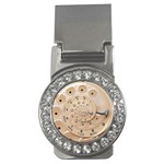 Retro Vintage Beige Rotary Dial Spiral Droste Money Clip (CZ)