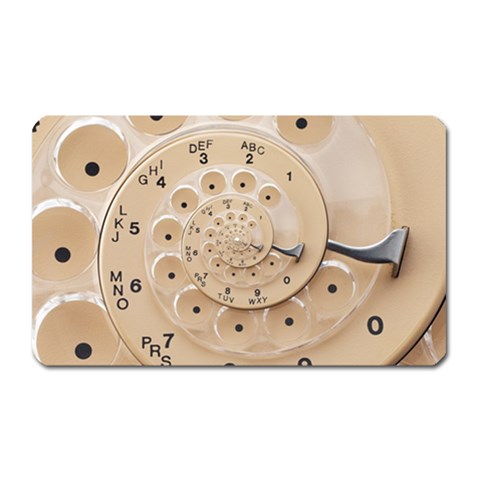 Retro Vintage Beige Rotary Dial Spiral Droste Magnet (Rectangular) from ArtsNow.com Front