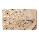 Retro Vintage Beige Rotary Dial Spiral Droste Magnet (Rectangular)