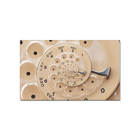 Retro Vintage Beige Rotary Dial Spiral Droste Sticker Rectangular (10 pack) from ArtsNow.com Front