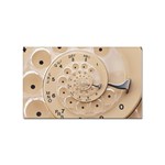 Retro Vintage Beige Rotary Dial Spiral Droste Sticker Rectangular (10 pack)