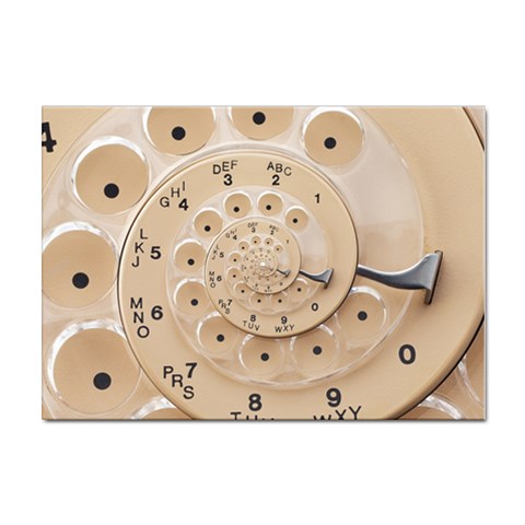 Retro Vintage Beige Rotary Dial Spiral Droste Sticker A4 (10 pack) from ArtsNow.com Front