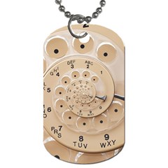 Retro Vintage Beige Rotary Dial Spiral Droste Dog Tag (Two Sides) from ArtsNow.com Back