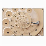 Retro Vintage Beige Rotary Dial Spiral Droste Postcard 4  x 6 