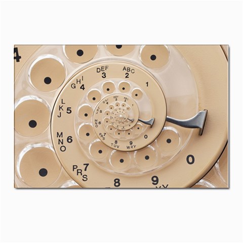 Retro Vintage Beige Rotary Dial Spiral Droste Postcard 4 x 6  (Pkg of 10) from ArtsNow.com Front